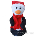 Decoração de natal de pinguim musical de 18 cm